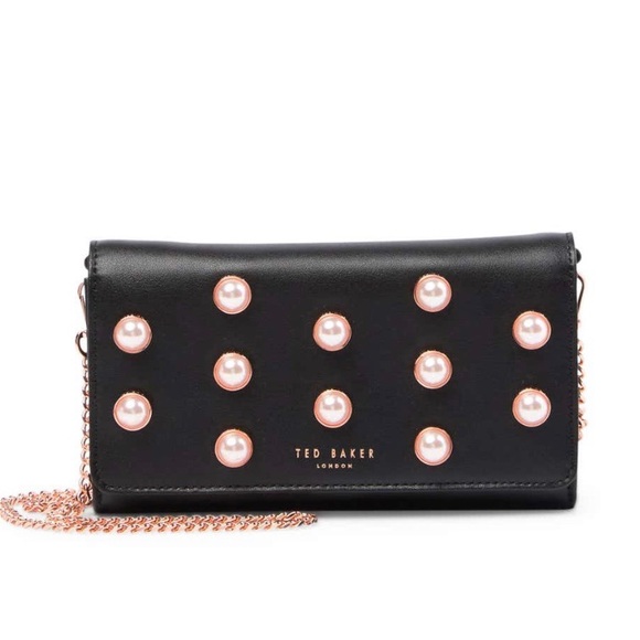 Ted Baker Steff faux pearl stud leather wallet - Picture 2 of 8